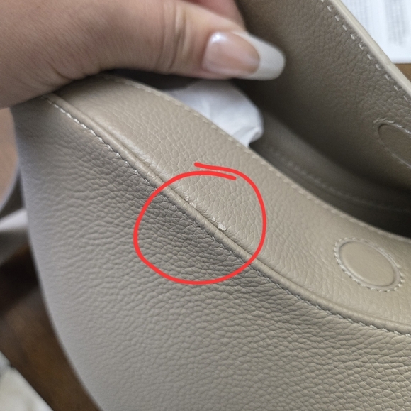 Polene Textured Taupe Tonca Bag - Picture 10 of 10